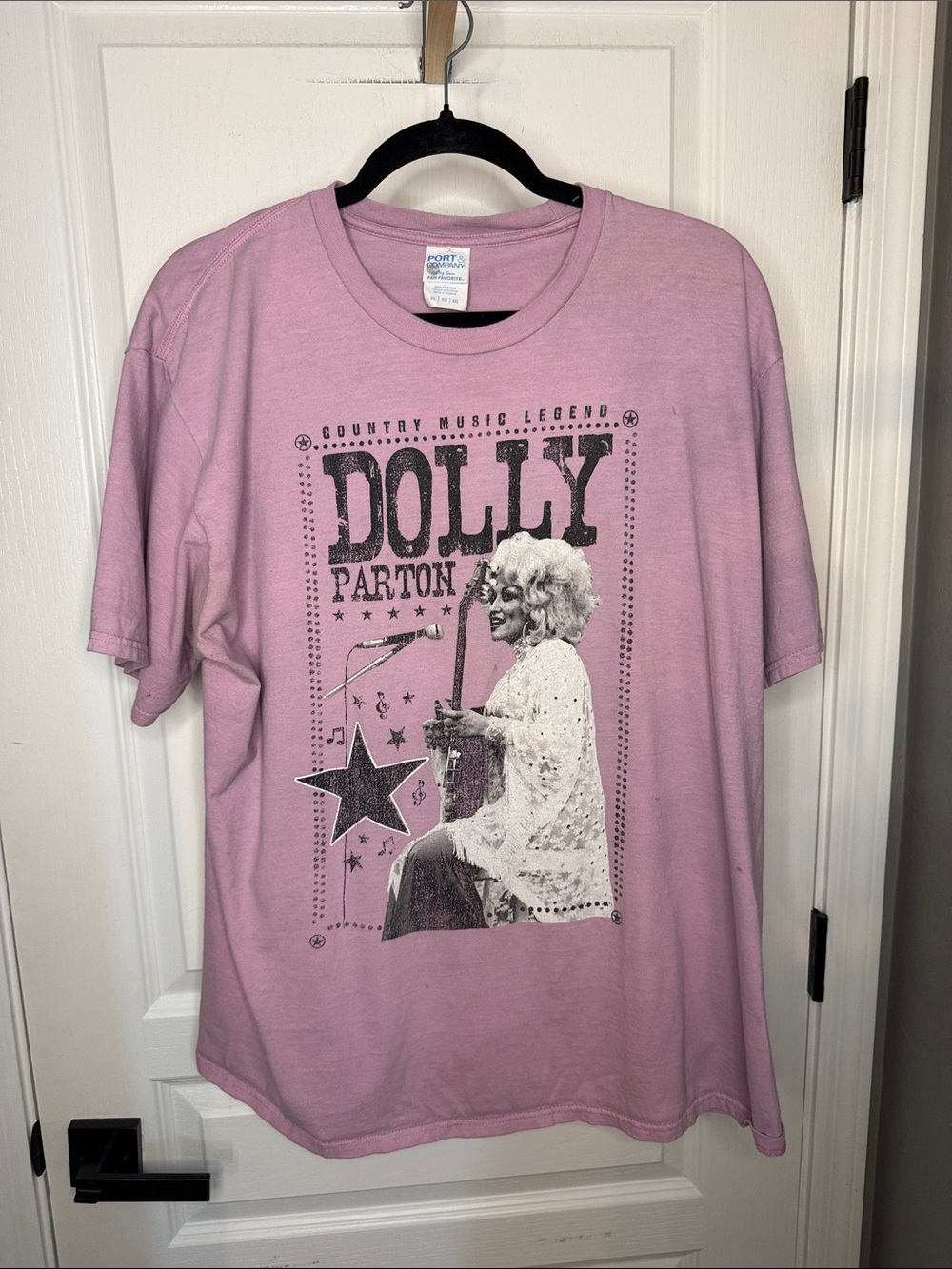 Port and Company Pink Dolly Parton Graphic Short Sleeve Tee